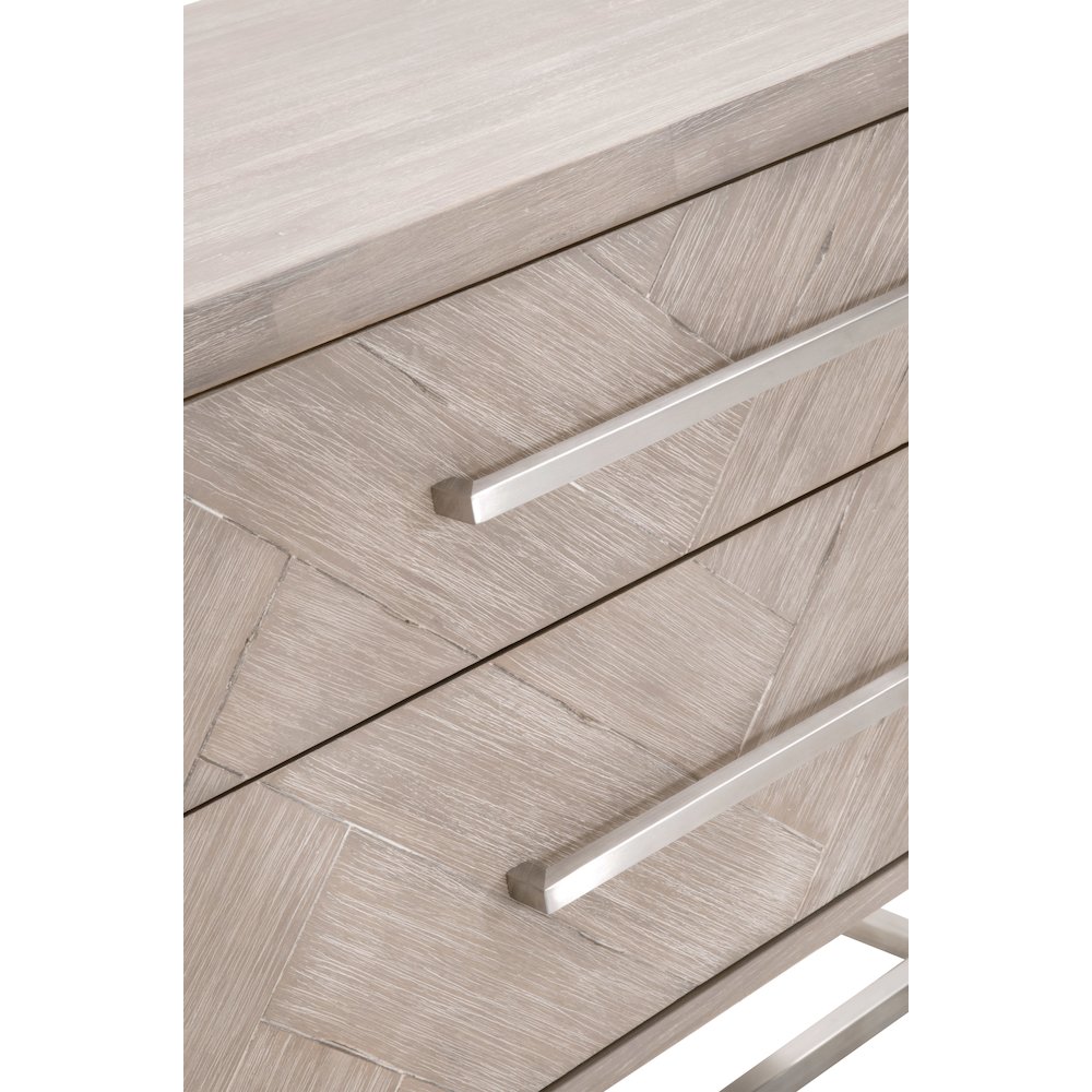 Traditions Transitional Mosaic 2-Drawer Nightstand. Picture 4