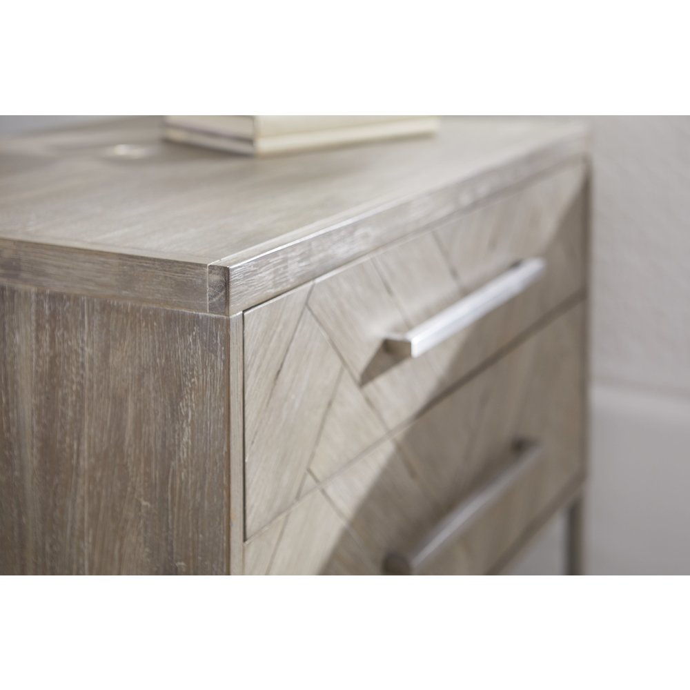 Traditions Transitional Mosaic 2-Drawer Nightstand. Picture 5