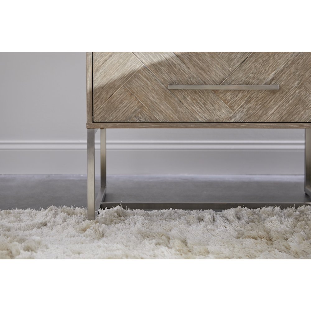 Traditions Transitional Mosaic 2-Drawer Nightstand. Picture 6