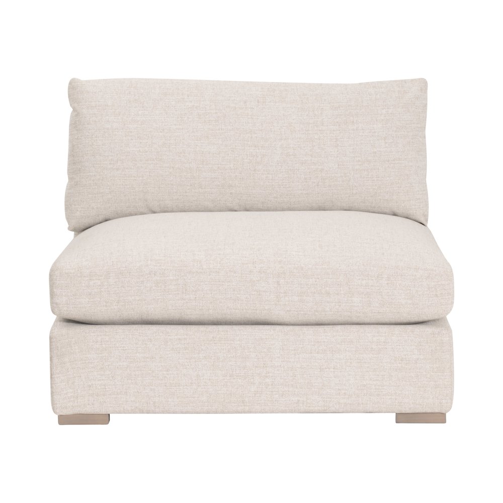Transitional Newport Outdoor Modular 1-Seat Armless Chair. Picture 1