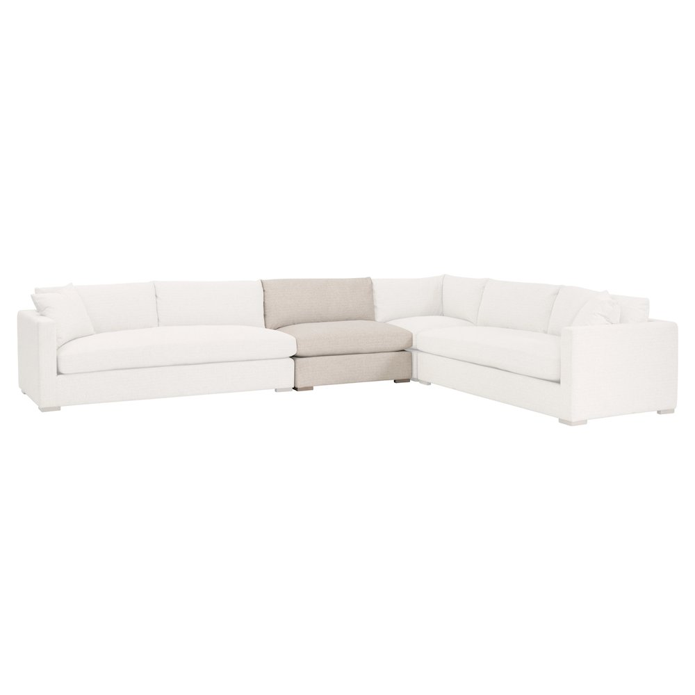 Transitional Newport Outdoor Modular 1-Seat Armless Chair. Picture 4