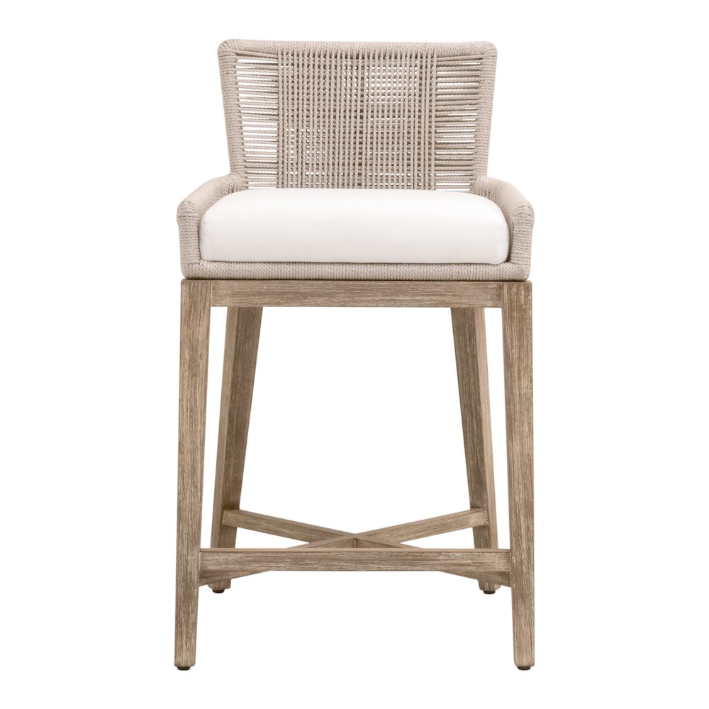 Woven Transitional Overlay Counter Stool. Picture 1