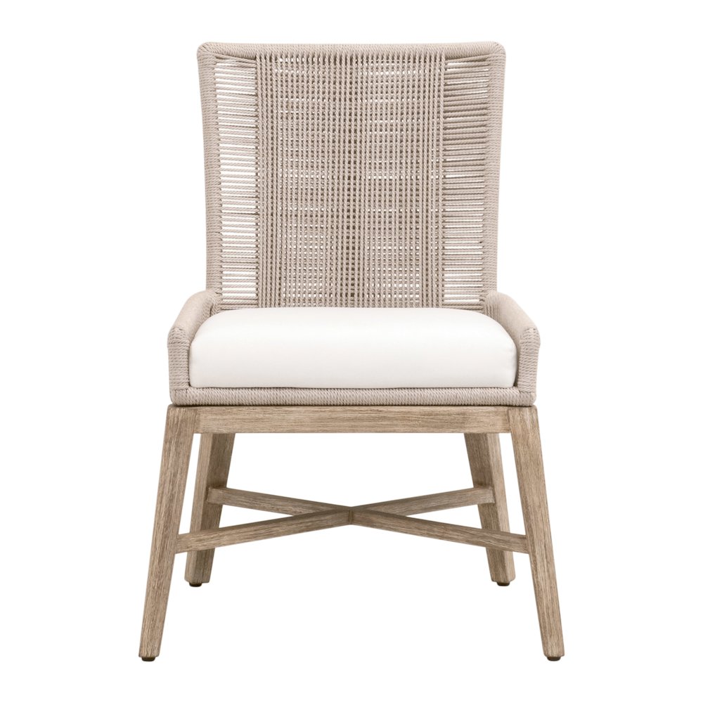 Woven Transitional Overlay Dining Chair, Set of 2. Picture 1