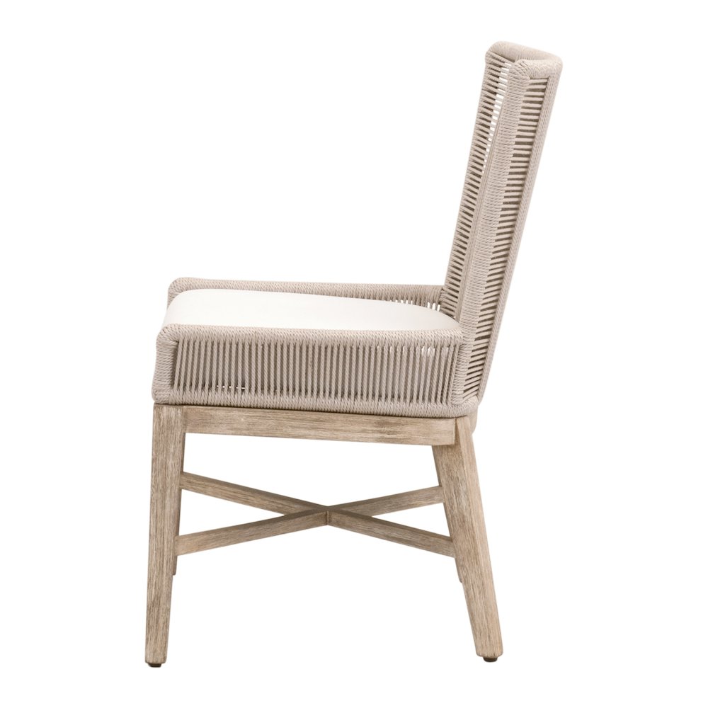 Woven Transitional Overlay Dining Chair, Set of 2. Picture 3