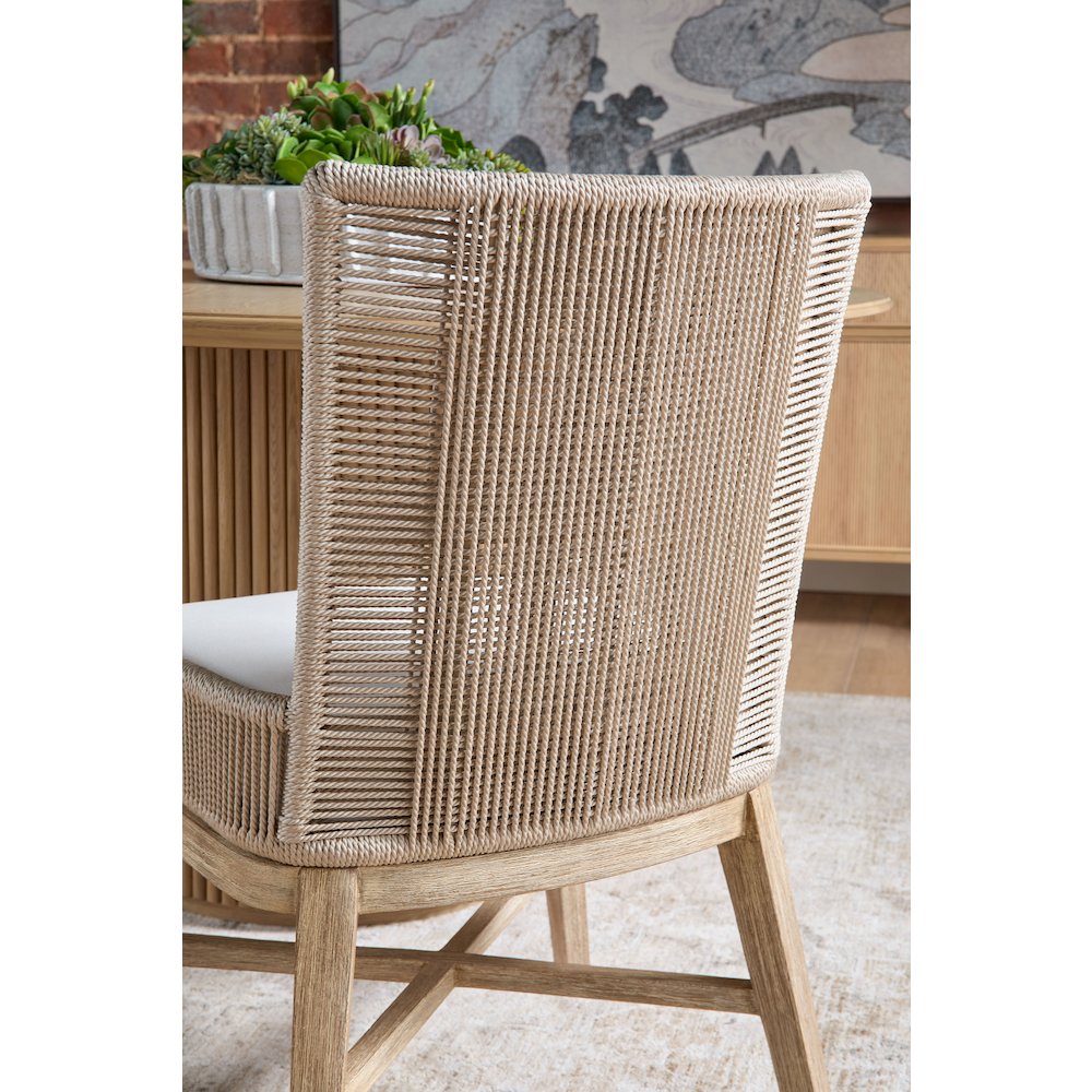 Woven Transitional Overlay Dining Chair, Set of 2. Picture 9