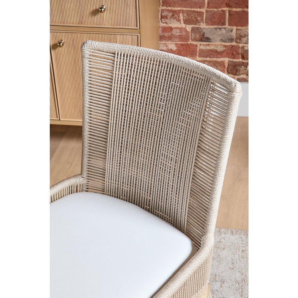 Woven Transitional Overlay Dining Chair, Set of 2. Picture 10