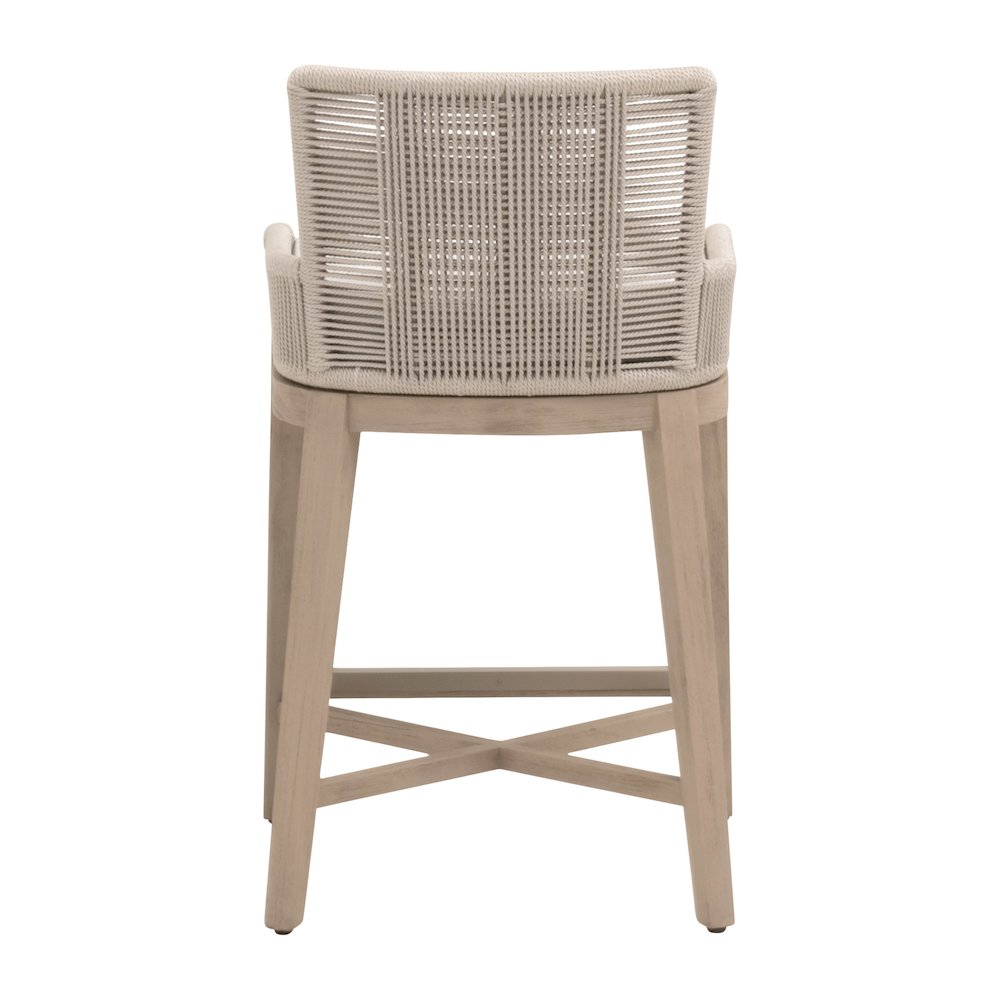 Woven - Outdoor  Transitional Overlay Outdoor Counter Stool. Picture 5