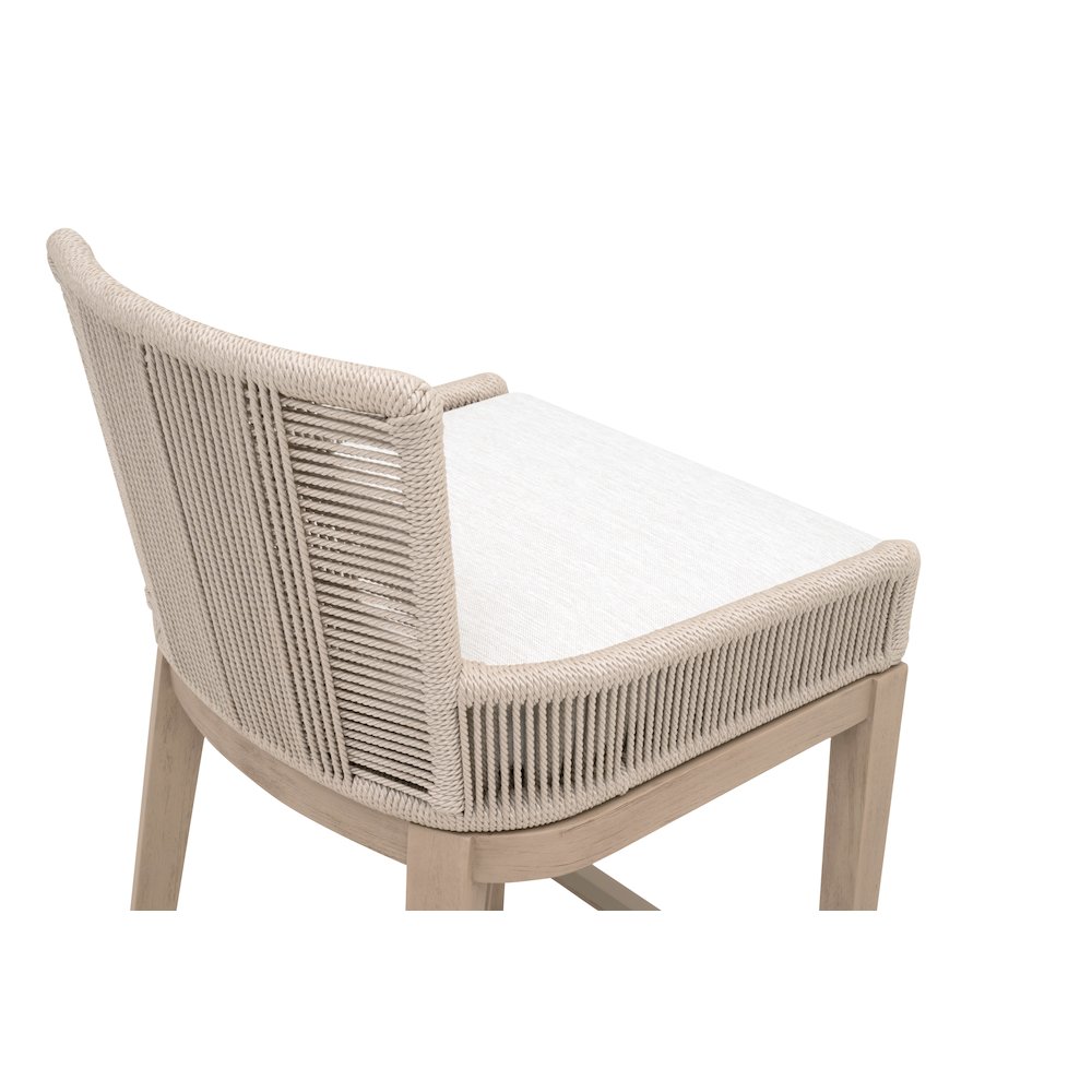 Woven - Outdoor  Transitional Overlay Outdoor Counter Stool. Picture 6