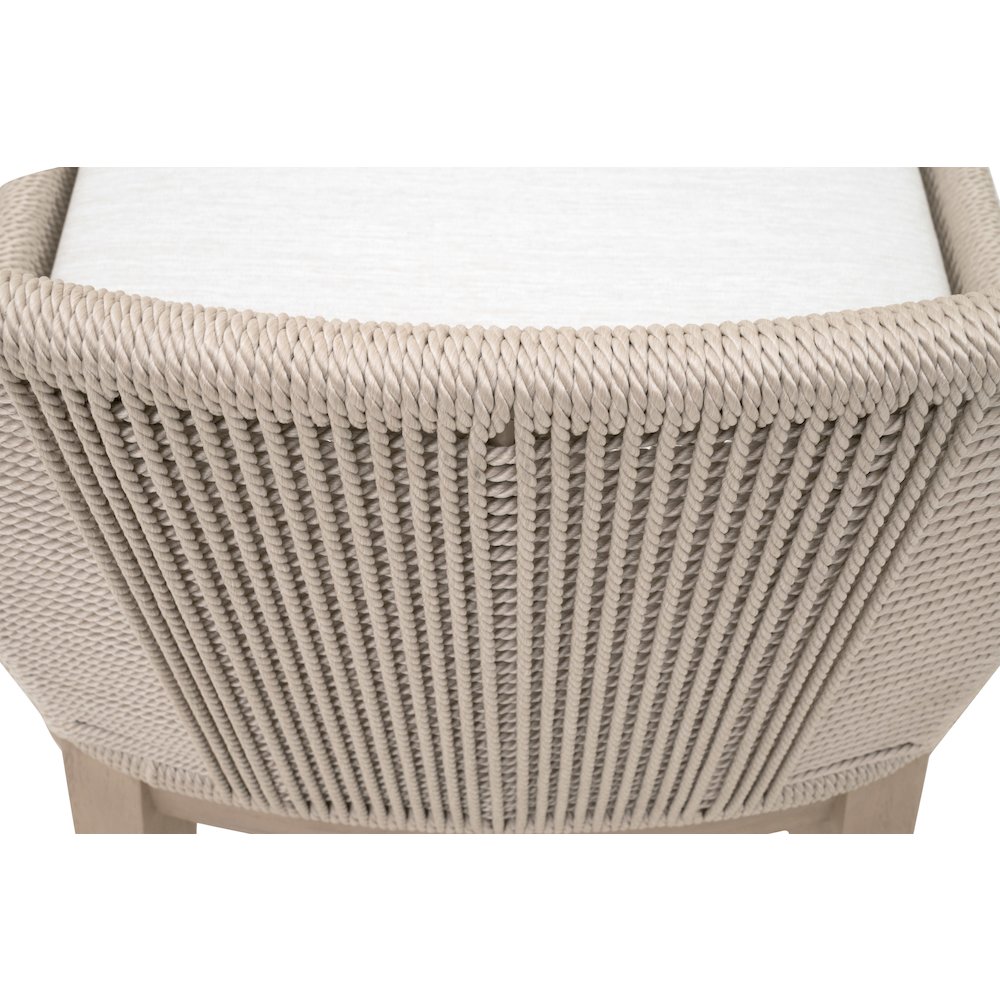 Woven - Outdoor  Transitional Overlay Outdoor Counter Stool. Picture 9