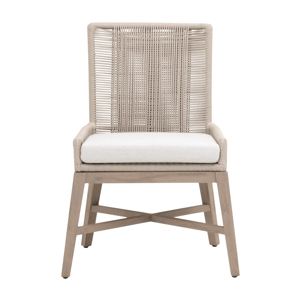 Woven - Outdoor  Transitional Overlay Outdoor Dining Chair, Set of 2. Picture 1