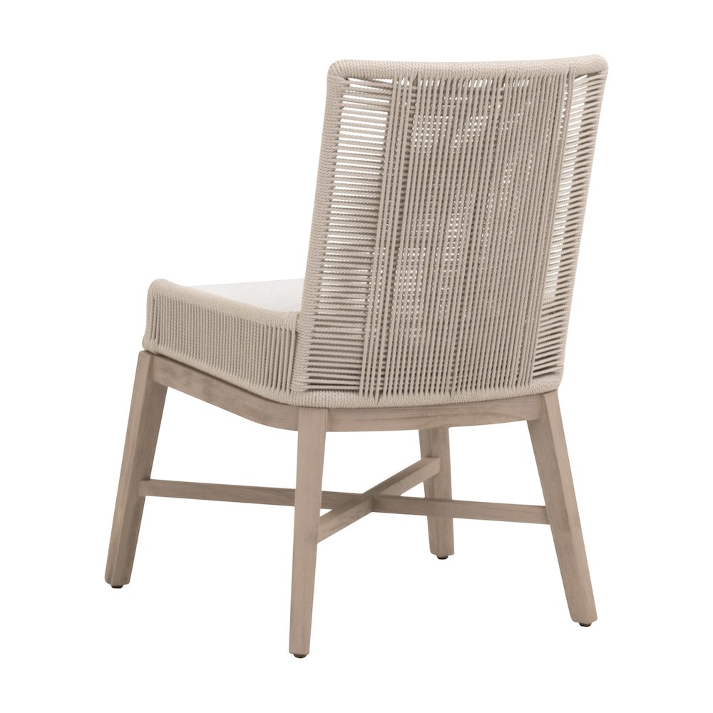 Woven - Outdoor  Transitional Overlay Outdoor Dining Chair, Set of 2. Picture 4