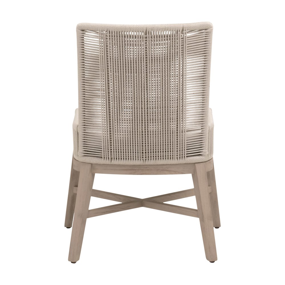 Woven - Outdoor  Transitional Overlay Outdoor Dining Chair, Set of 2. Picture 5