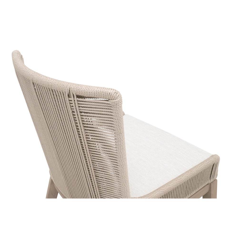 Woven - Outdoor  Transitional Overlay Outdoor Dining Chair, Set of 2. Picture 6