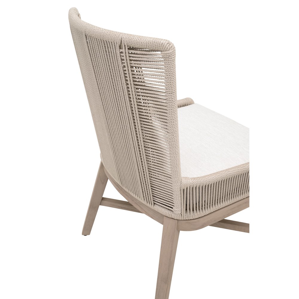 Woven - Outdoor  Transitional Overlay Outdoor Dining Chair, Set of 2. Picture 7