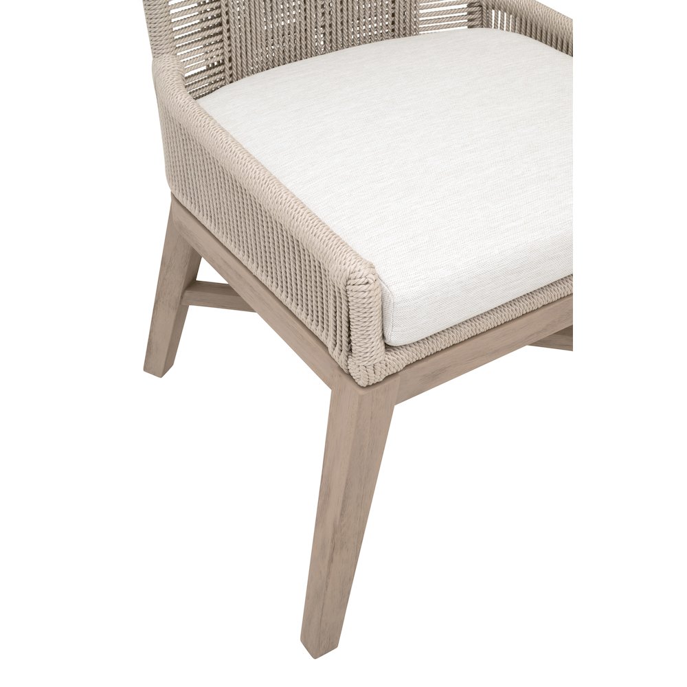 Woven - Outdoor  Transitional Overlay Outdoor Dining Chair, Set of 2. Picture 8