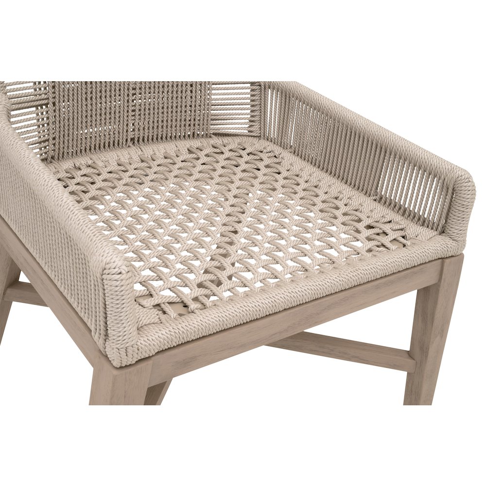 Woven - Outdoor  Transitional Overlay Outdoor Dining Chair, Set of 2. Picture 10