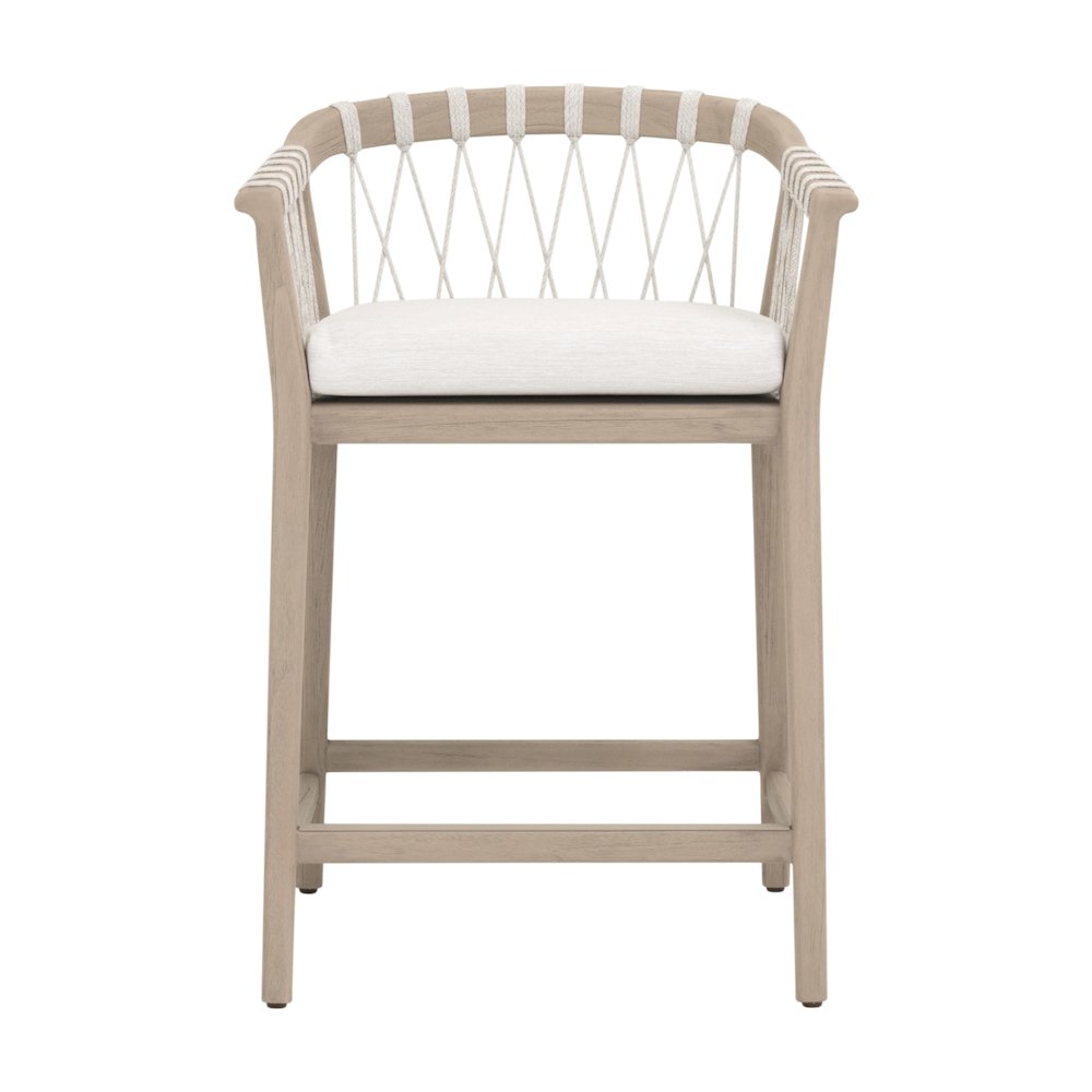 Woven - Outdoor  Transitional Pacific Outdoor Counter Stool. Picture 1