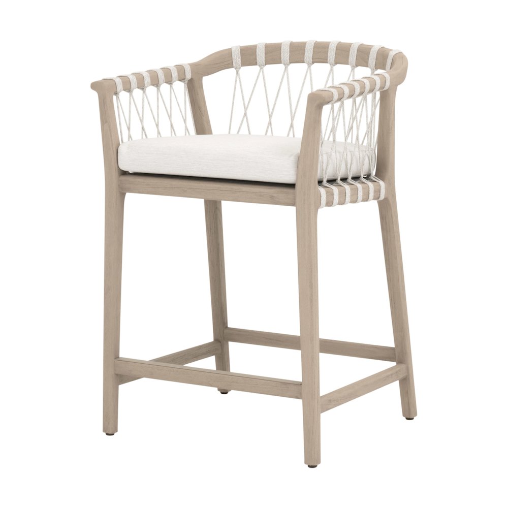 Woven - Outdoor  Transitional Pacific Outdoor Counter Stool. Picture 2