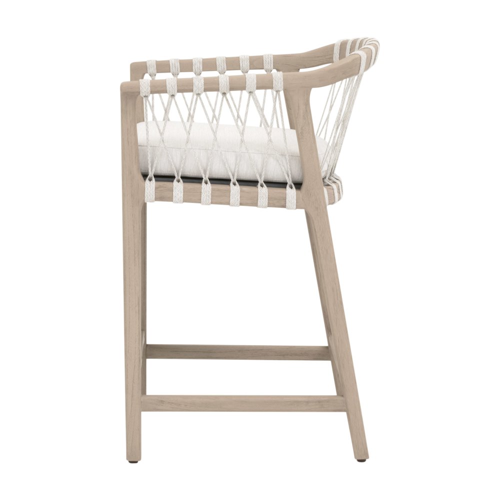 Woven - Outdoor  Transitional Pacific Outdoor Counter Stool. Picture 3