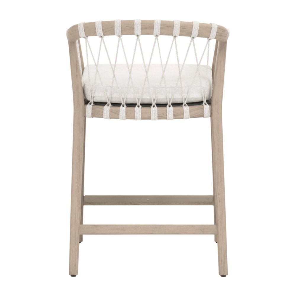 Woven - Outdoor  Transitional Pacific Outdoor Counter Stool. Picture 5