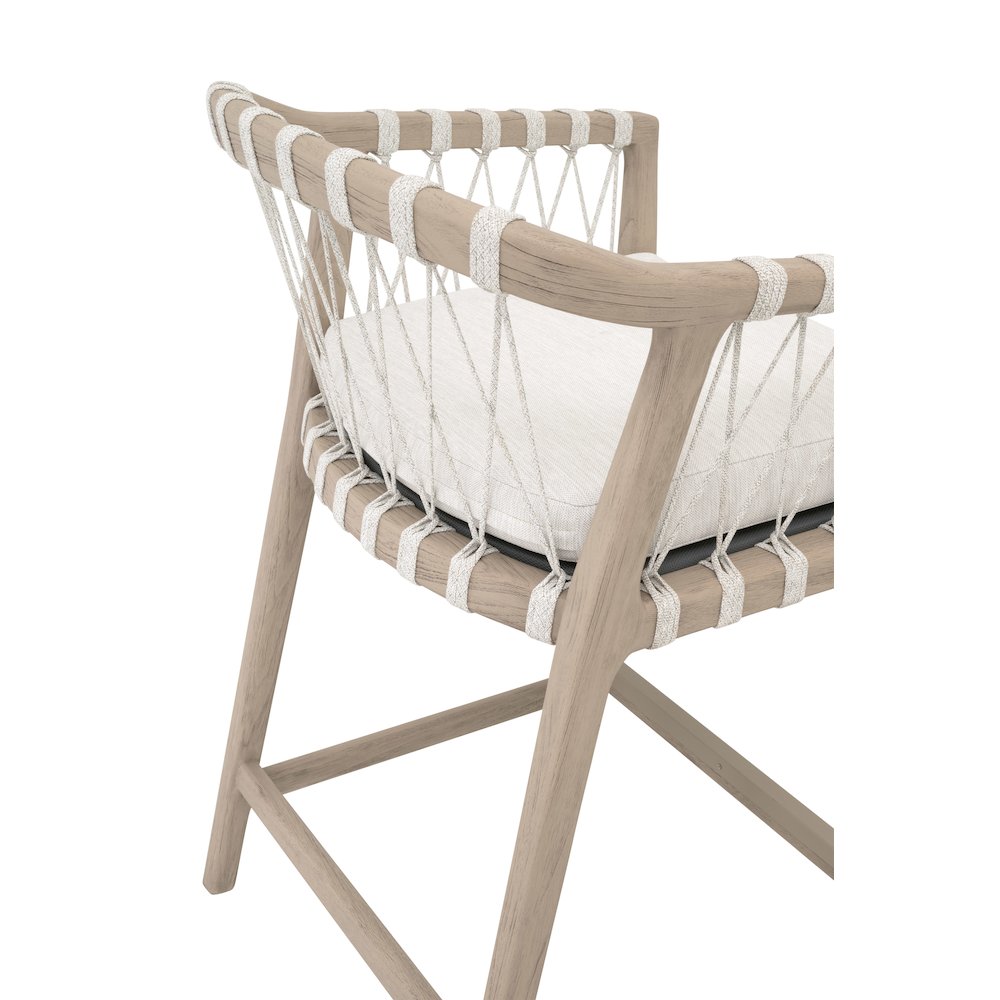 Woven - Outdoor  Transitional Pacific Outdoor Counter Stool. Picture 6