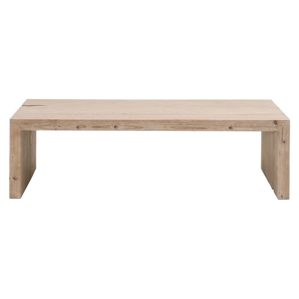 Bella Antique Transitional Reed Coffee Table. Picture 1