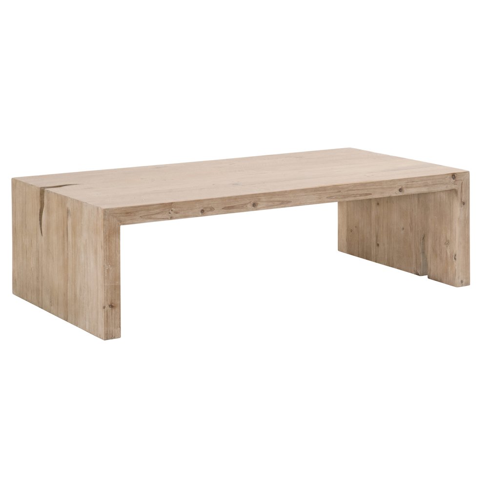 Bella Antique Transitional Reed Coffee Table. Picture 2