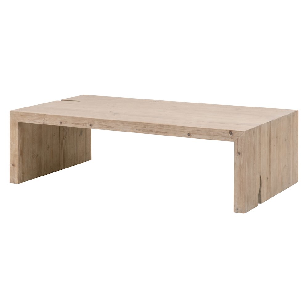 Bella Antique Transitional Reed Coffee Table. Picture 4