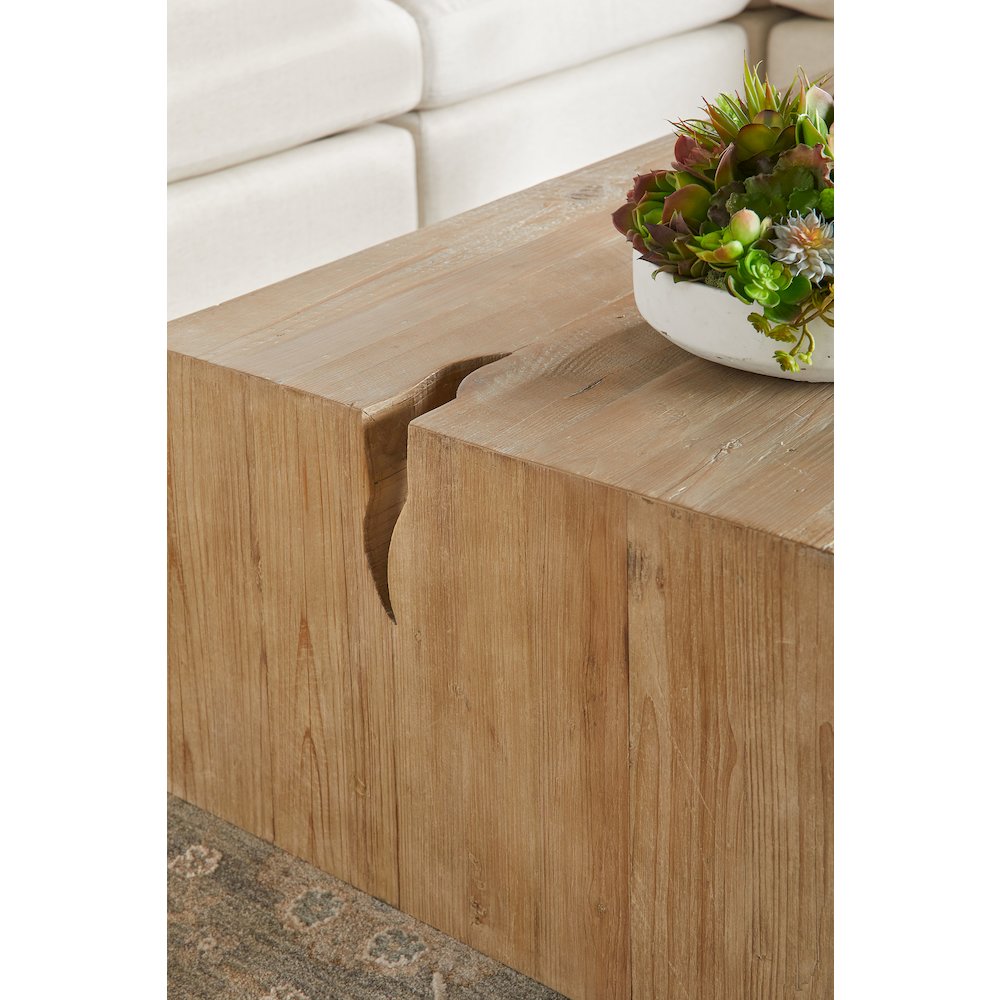 Bella Antique Transitional Reed Coffee Table. Picture 11