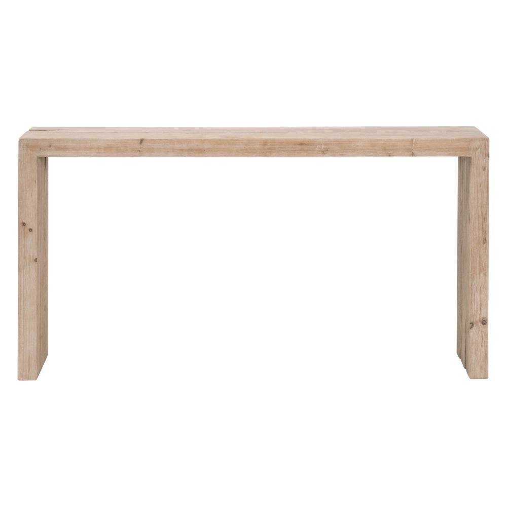 Bella Antique Transitional Reed Console Table. Picture 1