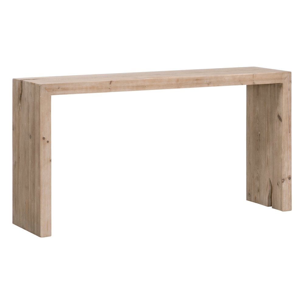 Bella Antique Transitional Reed Console Table. Picture 2