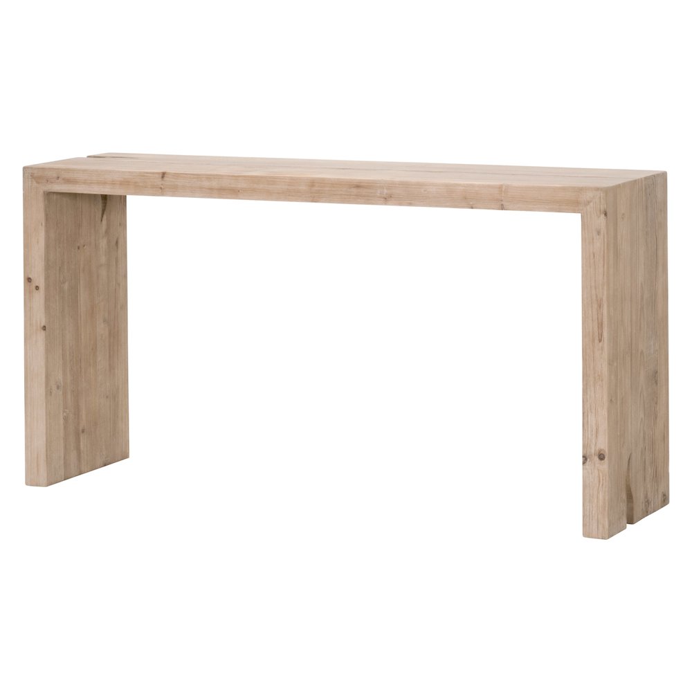 Bella Antique Transitional Reed Console Table. Picture 3