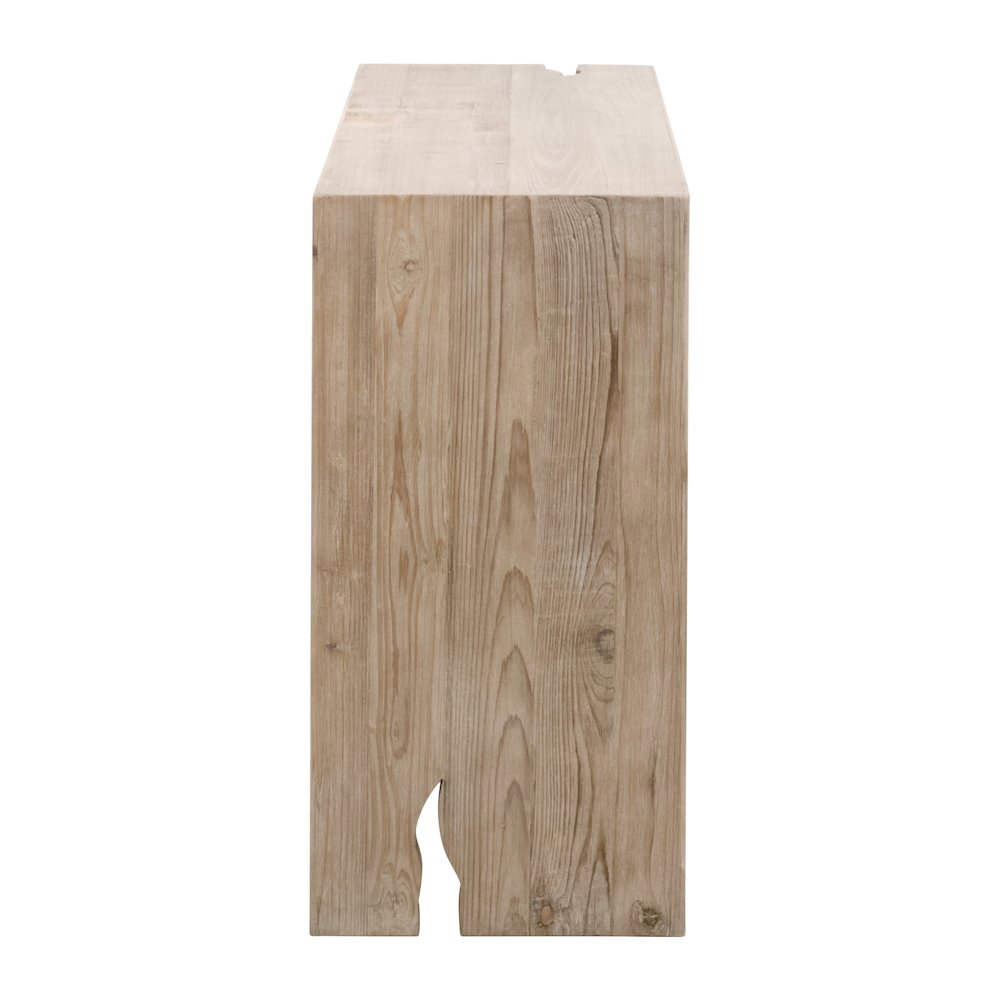 Bella Antique Transitional Reed Console Table. Picture 5