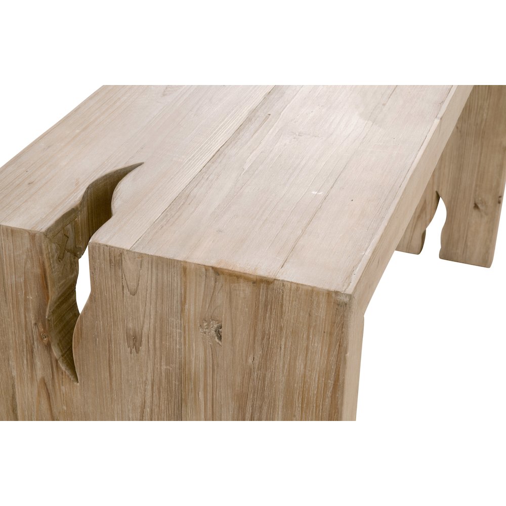 Bella Antique Transitional Reed Console Table. Picture 7
