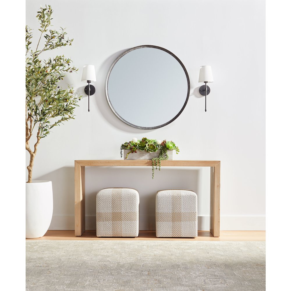 Bella Antique Transitional Reed Console Table. Picture 10
