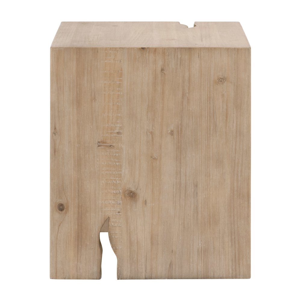 Bella Antique Transitional Reed End Table. Picture 5