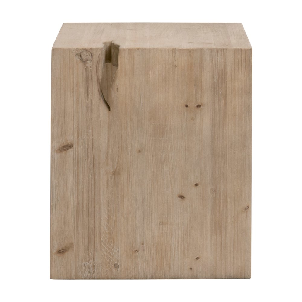 Bella Antique Transitional Reed End Table. Picture 6