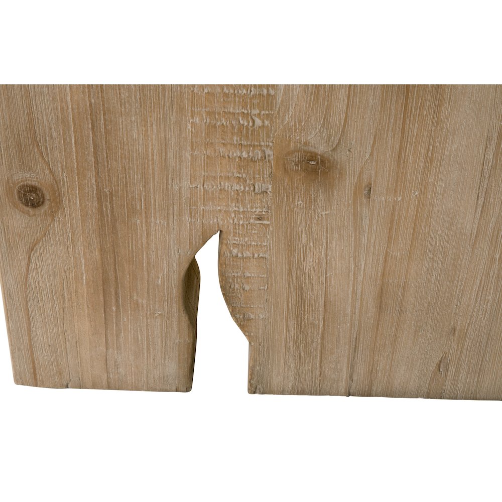Bella Antique Transitional Reed End Table. Picture 8