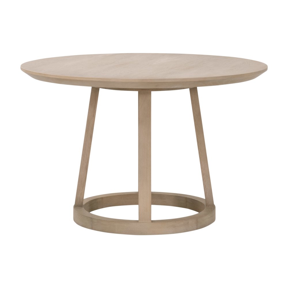 Bella Antique Transitional Reeves 48" Round Dining Table. Picture 1