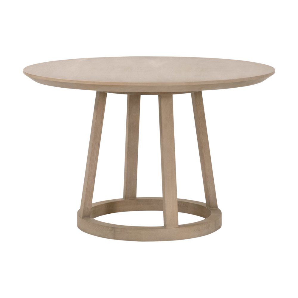 Bella Antique Transitional Reeves 48" Round Dining Table. Picture 2