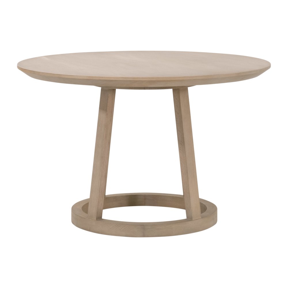 Bella Antique Transitional Reeves 48" Round Dining Table. Picture 3