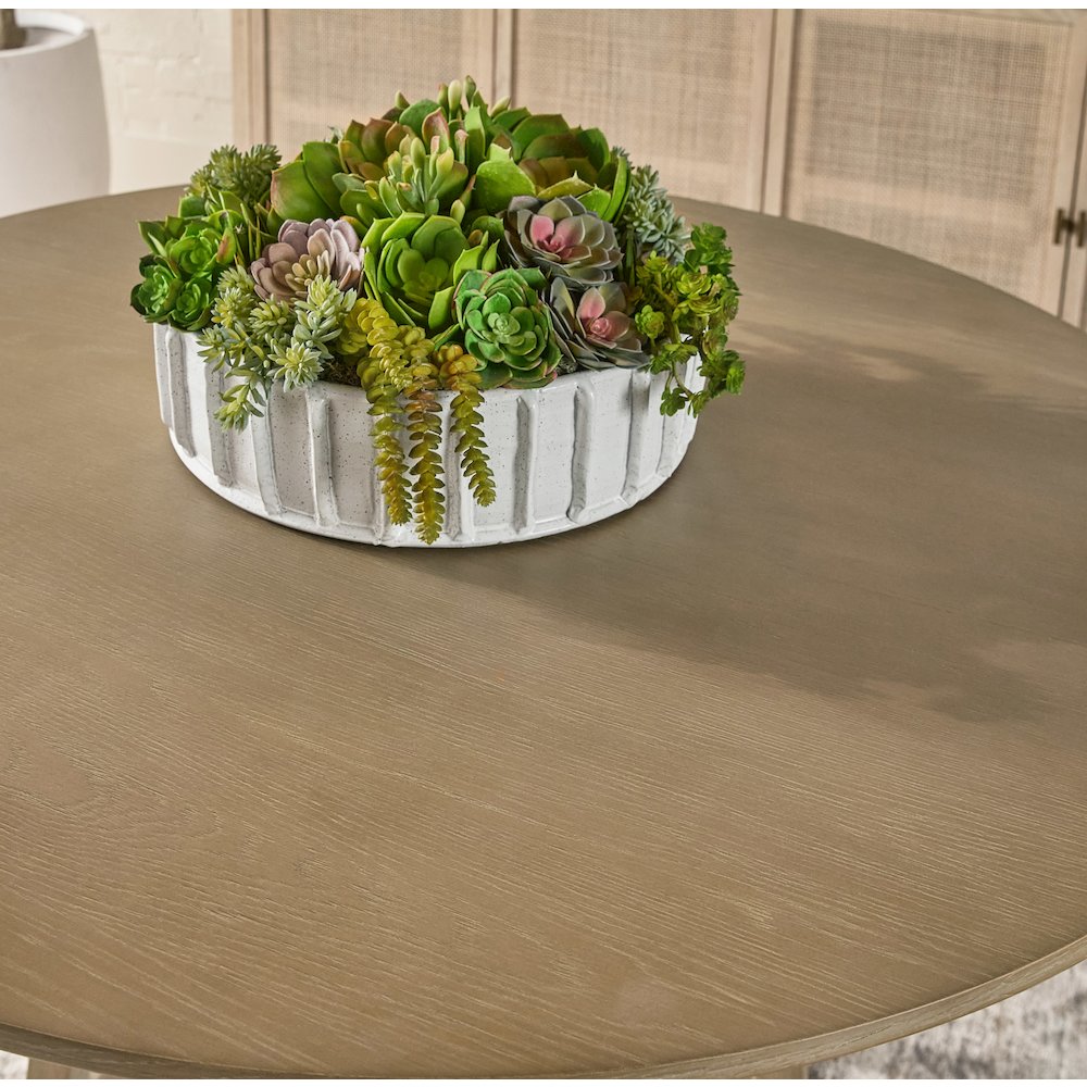 Bella Antique Transitional Reeves 48" Round Dining Table. Picture 7