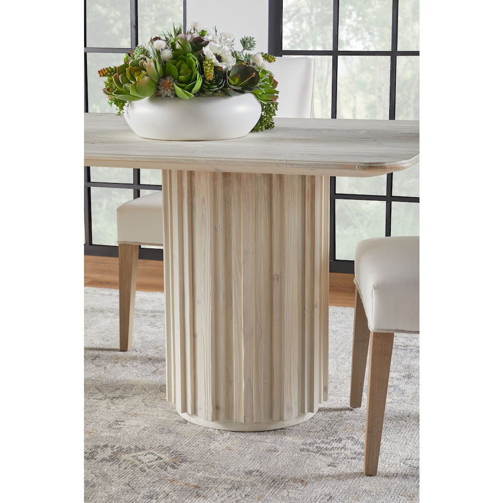 Bella Antique Transitional Roma Dining Table. Picture 7
