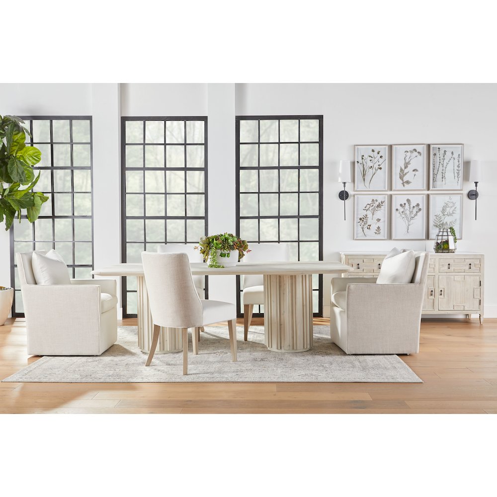 Bella Antique Transitional Roma Dining Table. Picture 9