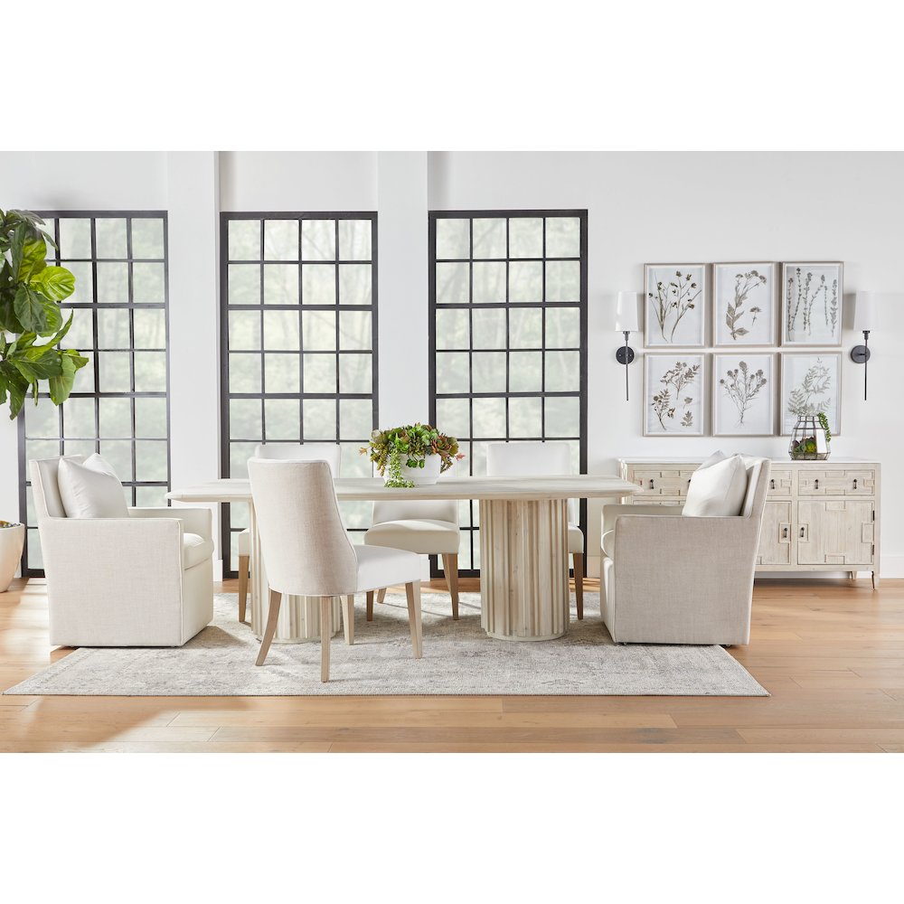 Bella Antique Transitional Roma Dining Table. Picture 10
