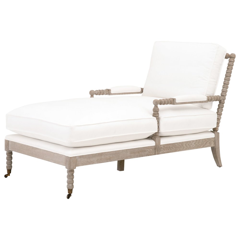 Stitch & Hand - Dining & Bedroom Transitional Rouleau Chaise Lounge. Picture 1