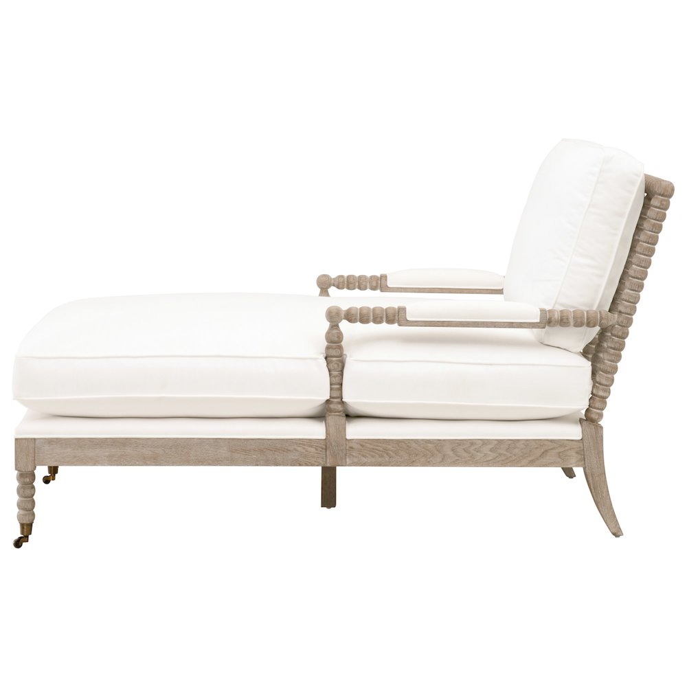 Stitch & Hand - Dining & Bedroom Transitional Rouleau Chaise Lounge. Picture 3