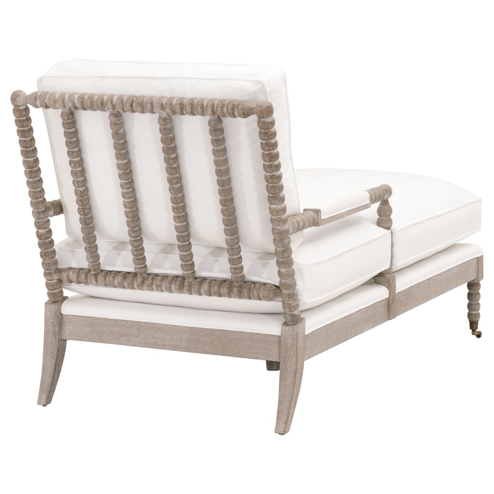 Stitch & Hand - Dining & Bedroom Transitional Rouleau Chaise Lounge. Picture 4