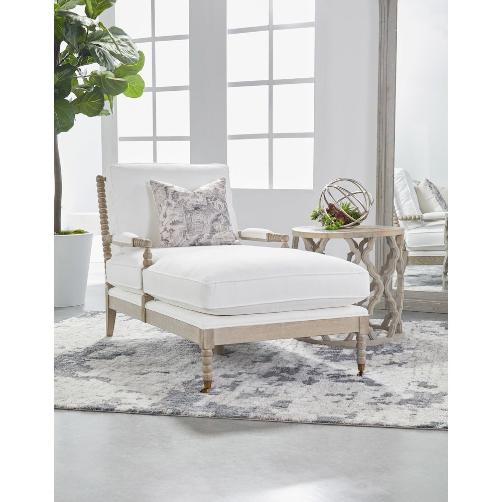 Stitch & Hand - Dining & Bedroom Transitional Rouleau Chaise Lounge. Picture 19
