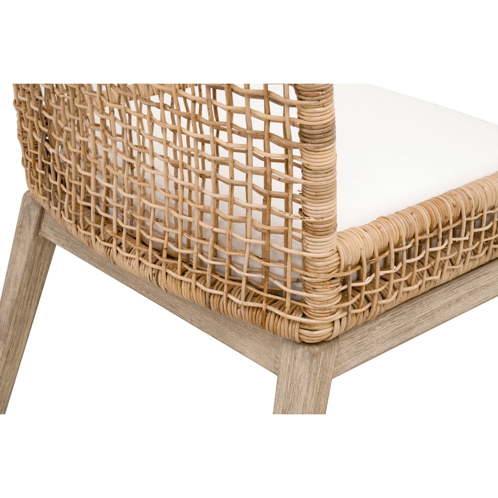 Woven Transitional Seaside Dining Chair, Set of 2. Picture 6